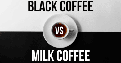 Black coffee vs milk coffee