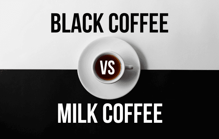 Black coffee vs milk coffee